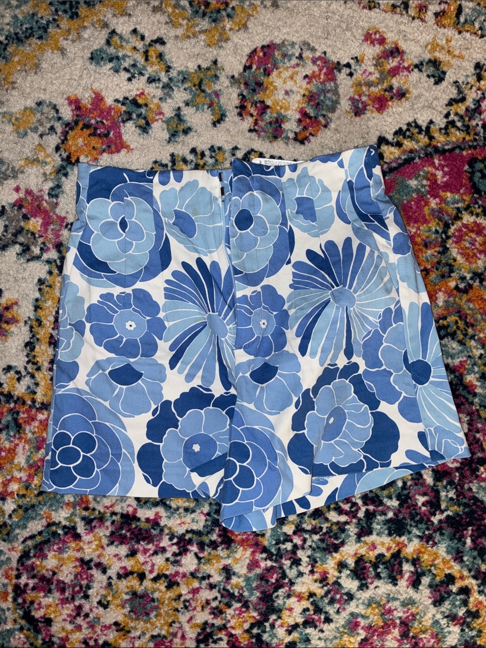 Zara Blue Floral Skort